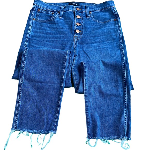 J.crew Vintage Straight Raw Hem Button Up Closure Jeans sz29 - Picture 1 of 10